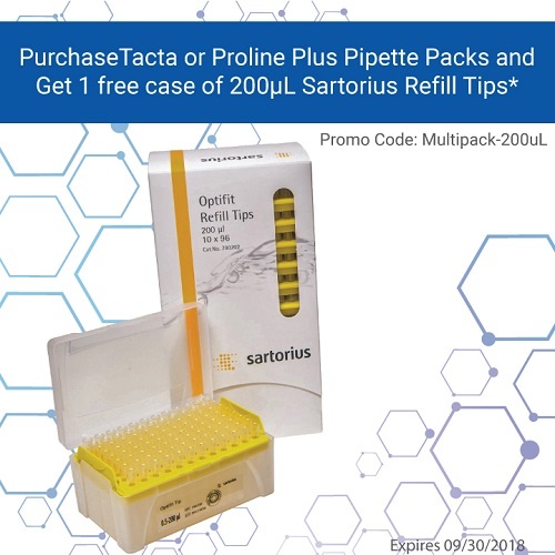 Sartorius Pipettes Manual and Electronic, Repeaters, and Controllers